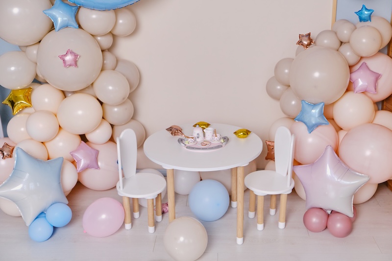 Birthday party decorations and theming